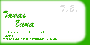 tamas buna business card